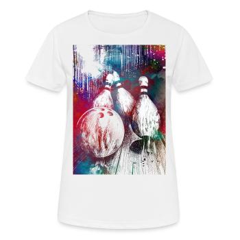 Bowlingsport Kunst #bowling #sport - Frauen T-Shirt atmungsaktiv - Weiß - Vorne - AI Model Female 172 dark (172cm)