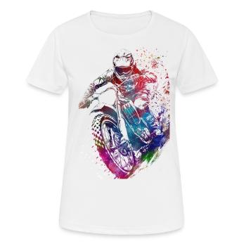 Motor racing #motor #sport - Women's Breathable T-Shirt - white - Front - AI Model Female 172 dark (172cm)