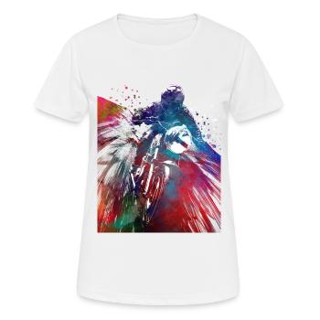 Motor racing #motor #sport - Women's Breathable T-Shirt - white - Front - AI Model Female 172 dark (172cm)