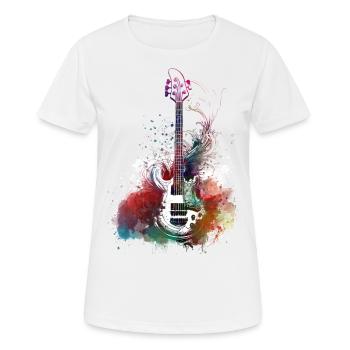 Gitarrenmusik Kunst - Frauen T-Shirt atmungsaktiv - Weiß - Vorne - AI Model Female 172 dark (172cm)