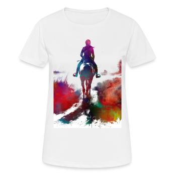 Horse Rider #rider #horse #sport - Women's Breathable T-Shirt - white - Front - AI Model Female 172 dark (172cm)