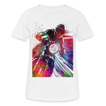 #motor #sport de course automobile - T-shirt respirant Femme - blanc - Devant - AI Model Female 172 dark (172cm)