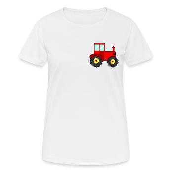 Tracteur Rouge - T-shirt respirant Femme - blanc - Devant - AI Model Female 172 dark (172cm)