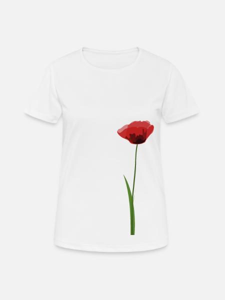 Poppy - Women's Breathable T-Shirt - white
