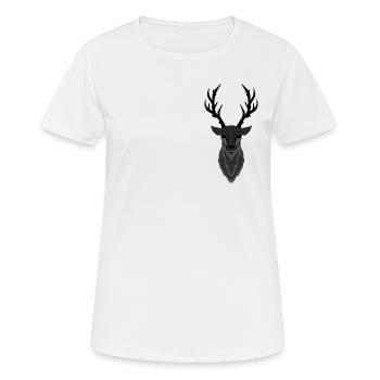 deer - Women's Breathable T-Shirt - white - Front - AI Model Female 172 dark (172cm)