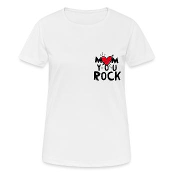 Maman you rock - Maman rock - T-shirt respirant Femme - blanc - Devant - AI Model Female 172 dark (172cm)