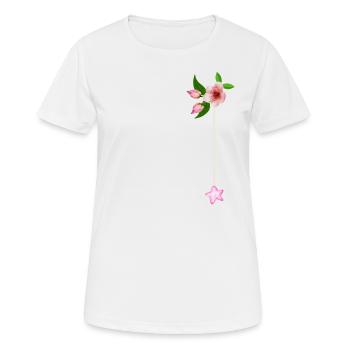 Composition florale - T-shirt respirant Femme - blanc - Devant - AI Model Female 172 dark (172cm)