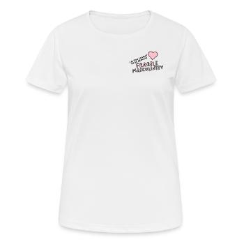 I'm too clumsy to be around fragile masculinity - Women's Breathable T-Shirt - white - Front - AI Model Female 172 dark (172cm)