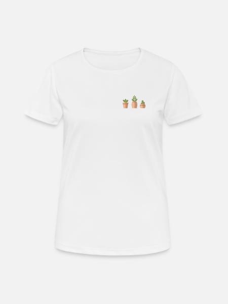cute plants - Women's Breathable T-Shirt - white