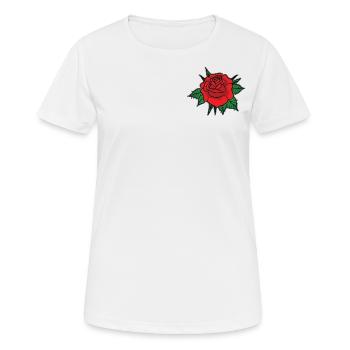 Rose Tee Shirt - T-shirt respirant Femme - blanc - Devant - AI Model Female 172 dark (172cm)