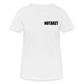 Notarzt - Frauen T-Shirt atmungsaktiv - Weiß - Vorne - AI Model Female 172 dark (172cm)