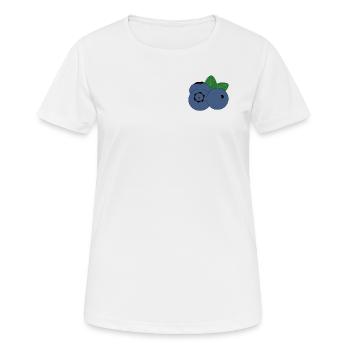 Minimalistisches Heidelbeeren Design - Frauen T-Shirt atmungsaktiv - Weiß - Vorne - AI Model Female 172 dark (172cm)