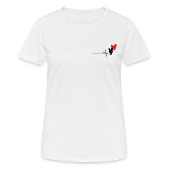 Herzen - Frauen T-Shirt atmungsaktiv - Weiß - Vorne - AI Model Female 172 dark (172cm)