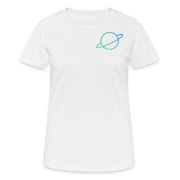 Planète Bleu-Vert - T-shirt respirant Femme - blanc - Devant - AI Model Female 172 dark (172cm)