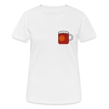 Vin chaud - T-shirt respirant Femme - blanc - Devant - AI Model Female 172 dark (172cm)