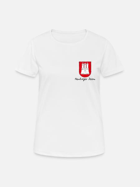 Bronko55 No.21 – Hamburger Deern - Frauen T-Shirt atmungsaktiv - Weiß