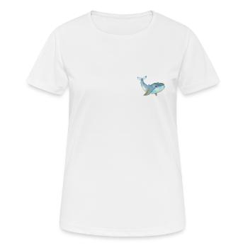 Wal Aquarell - Frauen T-Shirt atmungsaktiv - Weiß - Vorne - AI Model Female 172 dark (172cm)