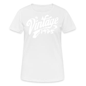 Millésime 1975 Millésime 1975 Anniversaire 1975 Rétro - T-shirt respirant Femme - blanc - Devant - AI Model Female 172 dark (172cm)