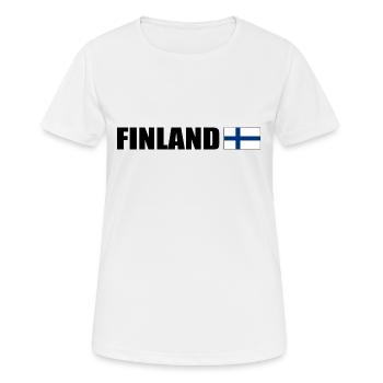 Finnland - Frauen T-Shirt atmungsaktiv - Weiß - Vorne - AI Model Female 172 dark (172cm)