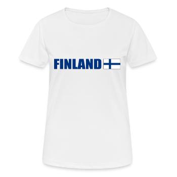 Finnland - Frauen T-Shirt atmungsaktiv - Weiß - Vorne - AI Model Female 172 dark (172cm)
