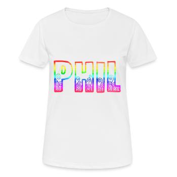 phil rs regenbogen - Frauen T-Shirt atmungsaktiv - Weiß - Vorne - AI Model Female 172 dark (172cm)