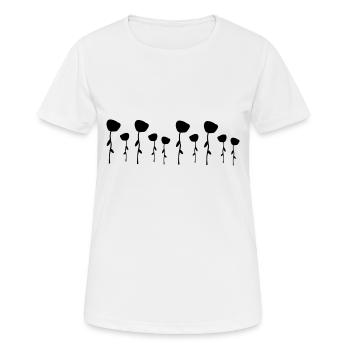 rosen blumen blume pflanzen - Frauen T-Shirt atmungsaktiv - Weiß - Vorne - AI Model Female 172 dark (172cm)