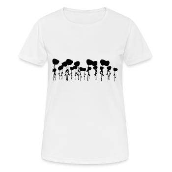rosen blumen pflanzen - Frauen T-Shirt atmungsaktiv - Weiß - Vorne - AI Model Female 172 dark (172cm)