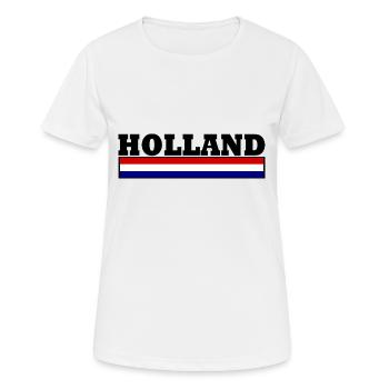 Holland Flagge - Frauen T-Shirt atmungsaktiv - Weiß - Vorne - AI Model Female 172 dark (172cm)