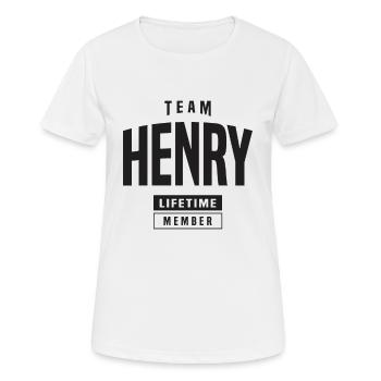 Henry - Frauen T-Shirt atmungsaktiv - Weiß - Vorne - AI Model Female 172 dark (172cm)