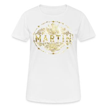 Martin - Frauen T-Shirt atmungsaktiv - Weiß - Vorne - AI Model Female 172 dark (172cm)