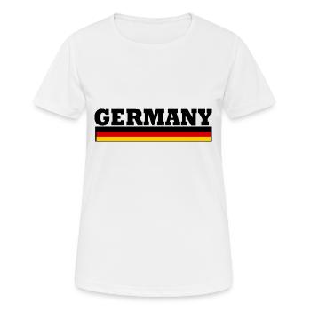 Allemagne Drapeau - Germany - T-shirt respirant Femme - blanc - Devant - AI Model Female 172 dark (172cm)
