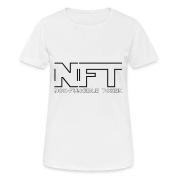 Non Fungible Token NFT - Dezentrale Finanzen DEFI - Frauen T-Shirt atmungsaktiv - Weiß - Vorne - AI Model Female 172 dark (172cm)