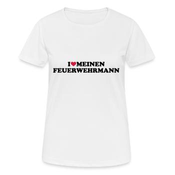 Feuerwehrmann - Frauen T-Shirt atmungsaktiv - Weiß - Vorne - AI Model Female 172 dark (172cm)