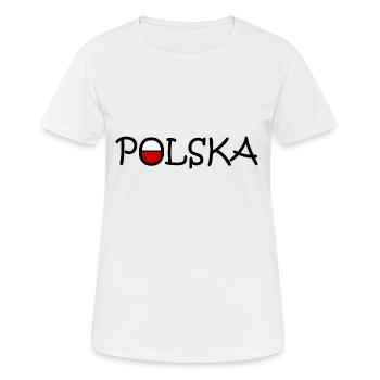 Polska - Pologne - T-shirt respirant Femme - blanc - Devant - AI Model Female 172 dark (172cm)