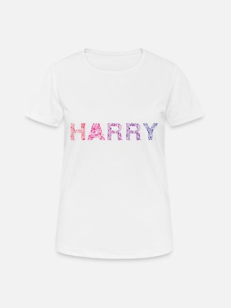 Harry Letter Name - Women's Breathable T-Shirt - white