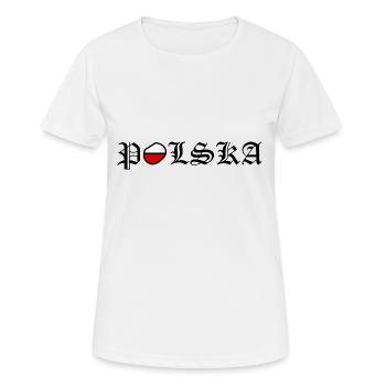 Pologne - T-shirt respirant Femme - blanc - Devant - AI Model Female 172 dark (172cm)