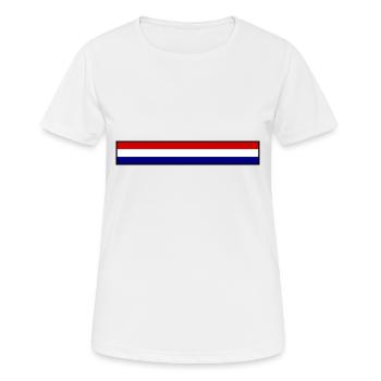 Holland Flagge - Frauen T-Shirt atmungsaktiv - Weiß - Vorne - AI Model Female 172 dark (172cm)
