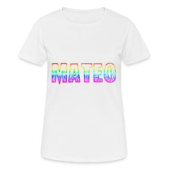 mateo rs regenbogen - Frauen T-Shirt atmungsaktiv - Weiß - Vorne - AI Model Female 172 dark (172cm)