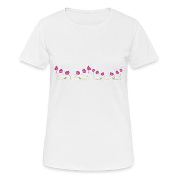 rose rose rose fleur symbole plante - T-shirt respirant Femme - blanc - Devant - AI Model Female 172 dark (172cm)