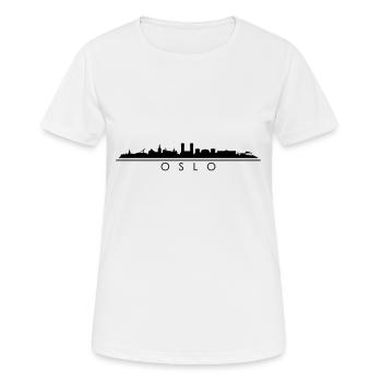 Skyline - Oslo - Frauen T-Shirt atmungsaktiv - Weiß - Vorne - AI Model Female 172 dark (172cm)