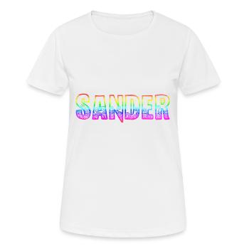sander rs regenbogen - Frauen T-Shirt atmungsaktiv - Weiß - Vorne - AI Model Female 172 dark (172cm)