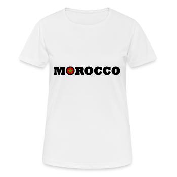 Maroc - T-shirt respirant Femme - blanc - Devant - AI Model Female 172 dark (172cm)