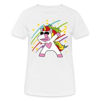 Mignon drôle drôle fable de licornes de Licorne - T-shirt respirant Femme - blanc - Devant - AI Model Female 172 dark (172cm)