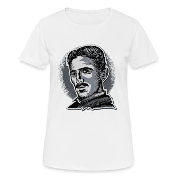 Nikola Tesla inventor, physicist, electrical engineer - Women's Breathable T-Shirt - white - Front - AI Model Female 172 dark (172cm)