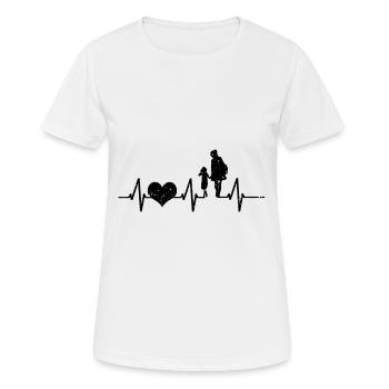 Herzschlag Mama Und Tochter Muttertag Geschenk - Frauen T-Shirt atmungsaktiv - Weiß - Vorne - AI Model Female 172 dark (172cm)