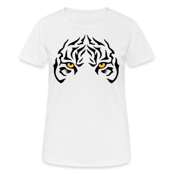 Le regard du tigre - T-shirt respirant Femme - blanc - Devant - AI Model Female 172 dark (172cm)