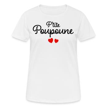 Petite Poupoune Humour Surnom Affectueux Femme - T-shirt respirant Femme - blanc - Devant - AI Model Female 172 dark (172cm)