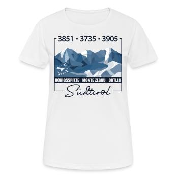 Königsspitze Monte Zebru Ortler Südtirol Italien - Frauen T-Shirt atmungsaktiv - Weiß - Vorne - AI Model Female 172 dark (172cm)