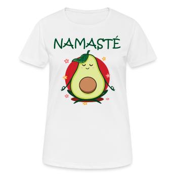Yoga Avocado Namaste cadeau - T-shirt respirant Femme - blanc - Devant - AI Model Female 172 dark (172cm)