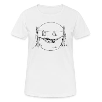 Camping Tapir Vacances à Hamac Loisirs Plaisir - T-shirt respirant Femme - blanc - Devant - AI Model Female 172 dark (172cm)